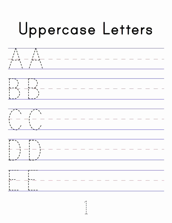 Alphabet Tracing Worksheets Pdf Lovely Alphabet Tracing Workbook Digital Printable Pdf Trace Abc