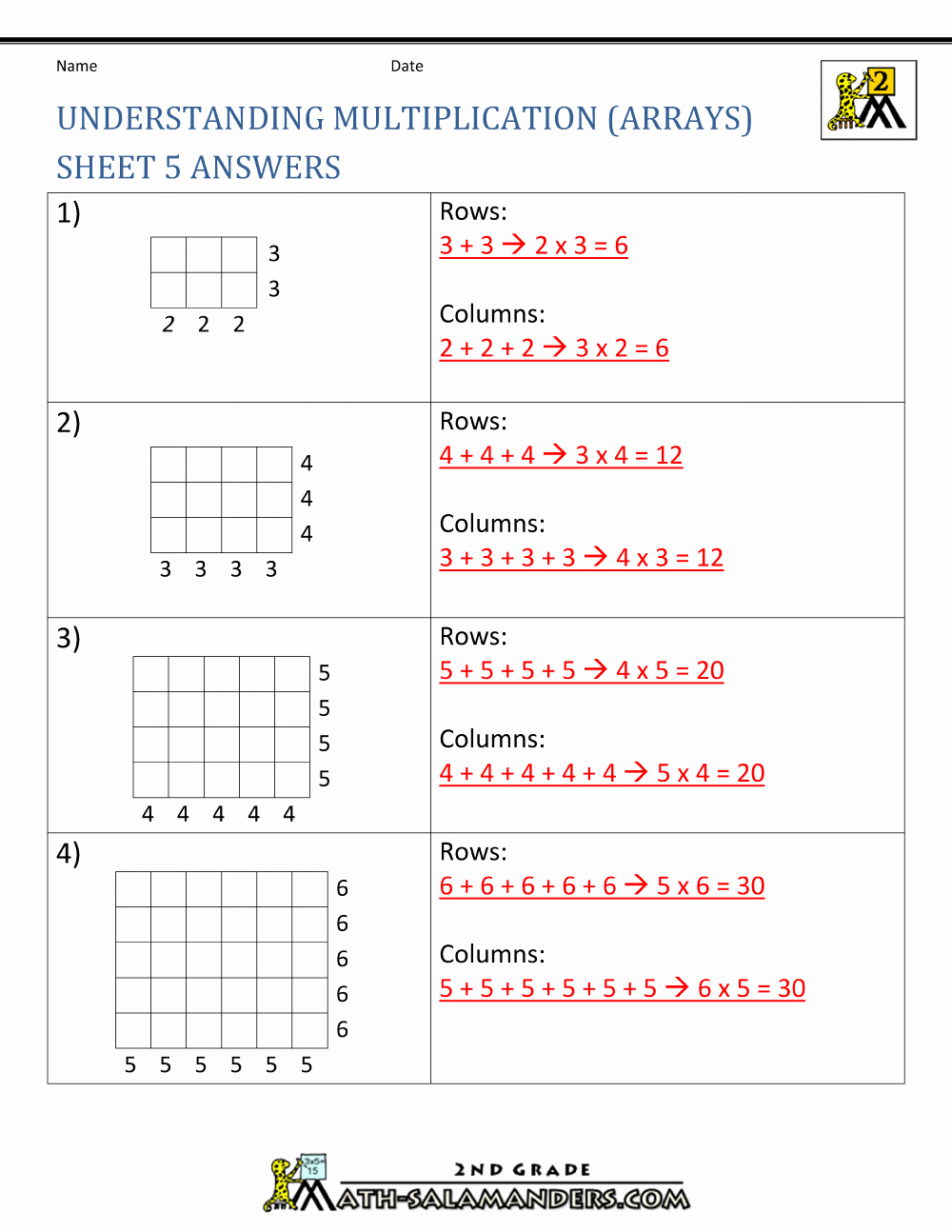 Arrays Worksheets Grade 2 Lovely Beginning Multiplication Worksheets