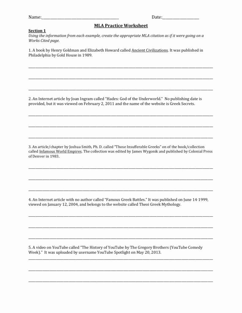 Bibliography Practice Worksheets Luxury Easily 20 Bibliography Practice Worksheets Worksheet