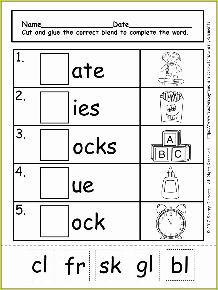 Blends Worksheet for First Grade New First Grade Blends Worksheet Worksheet Resume Examples