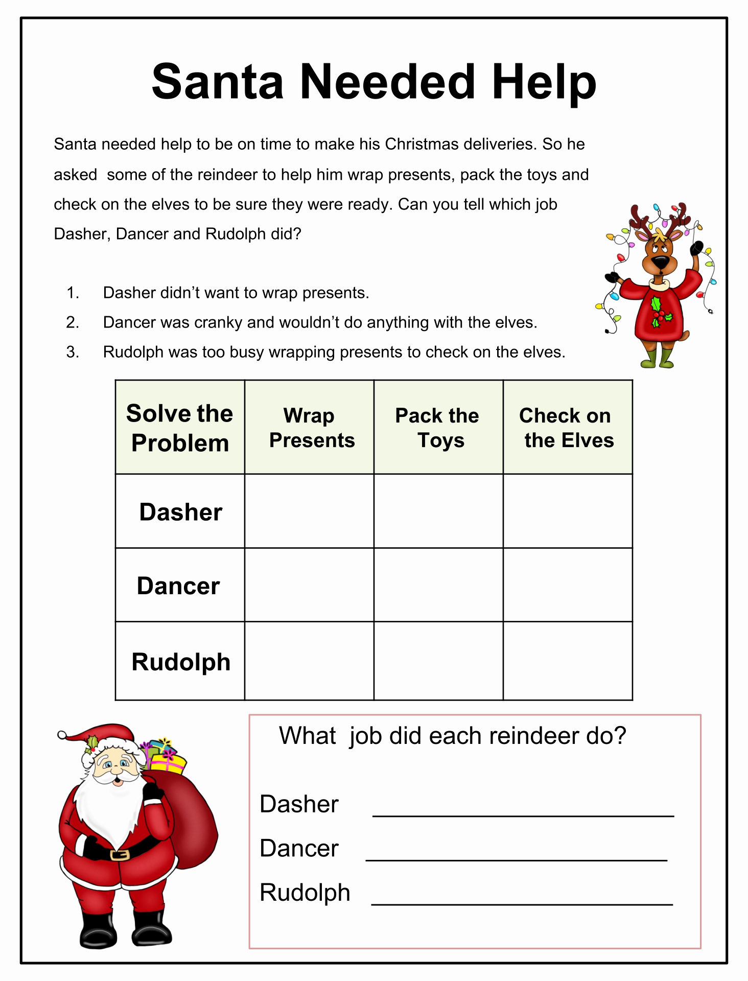 Brain Teaser Worksheets Beautiful 7 Best Christmas Brain Teasers Activities Printables