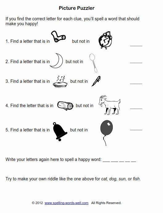 Brain Teaser Worksheets Beautiful Brain Teaser Worksheets for Spelling Fun
