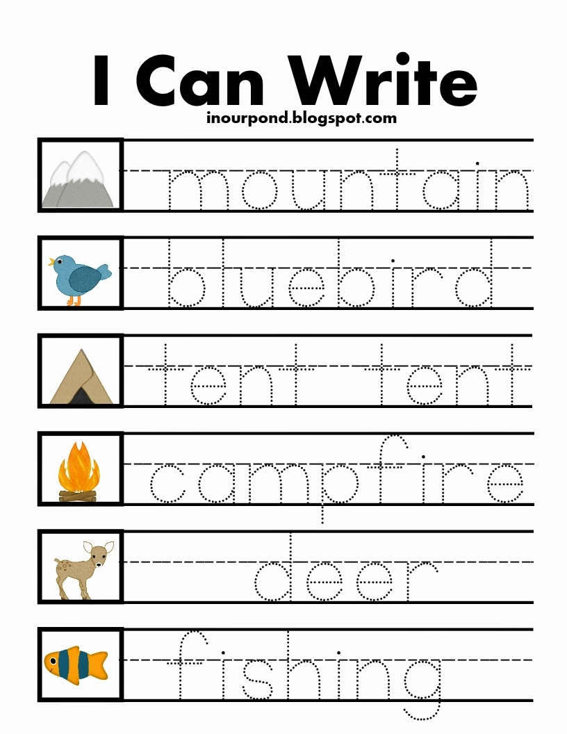 Camping themed Worksheets New Camping themed Worksheets In Our Pond
