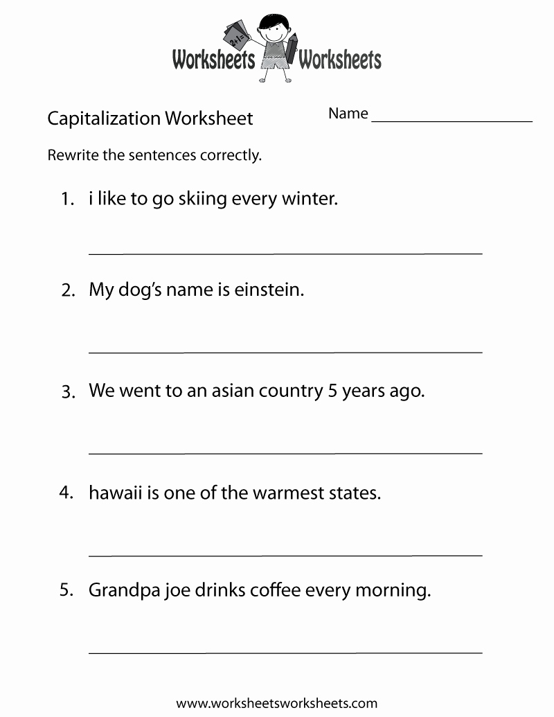 Get 30 Professionally Capitalization Worksheet Middle School Simple 