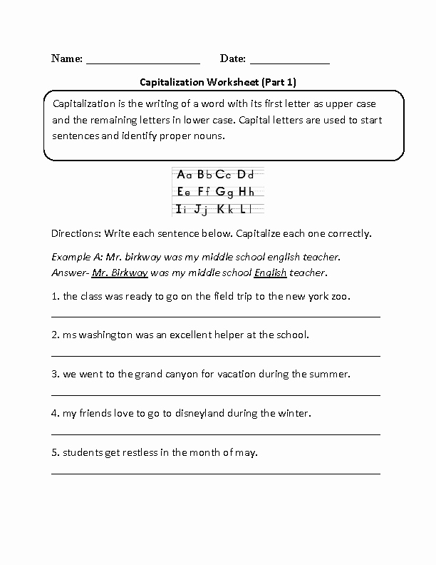 Capitalization Worksheet Middle School Unique Englishlinx is A Free Resource for Teachers Parents