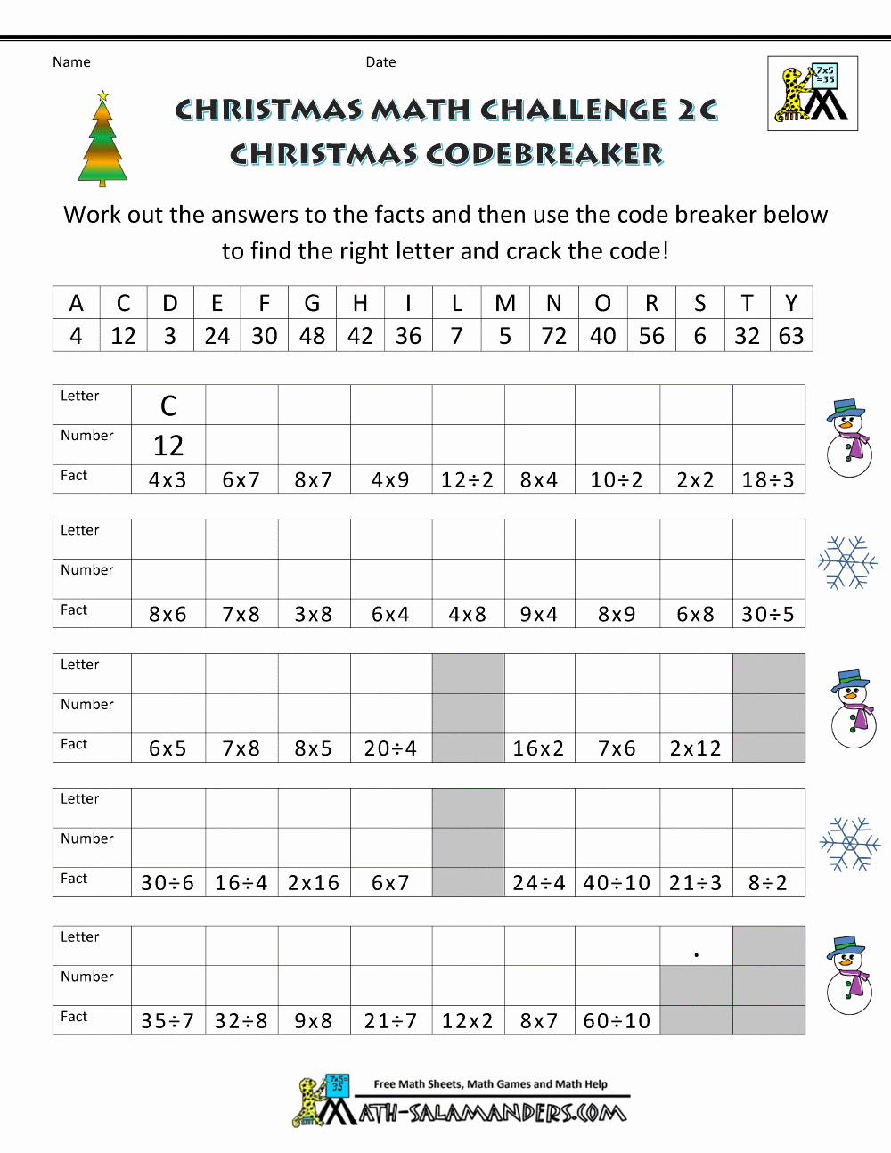 Challenge Math Worksheets Elegant Christmas Math Worksheets Harder