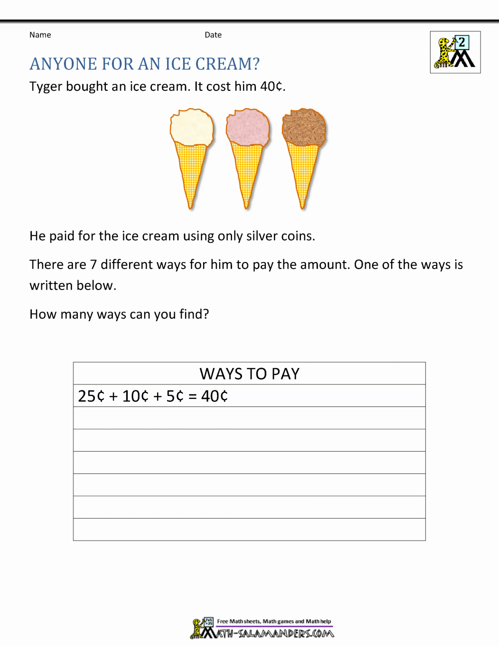 Challenge Math Worksheets Inspirational Second Grade Math Problems
