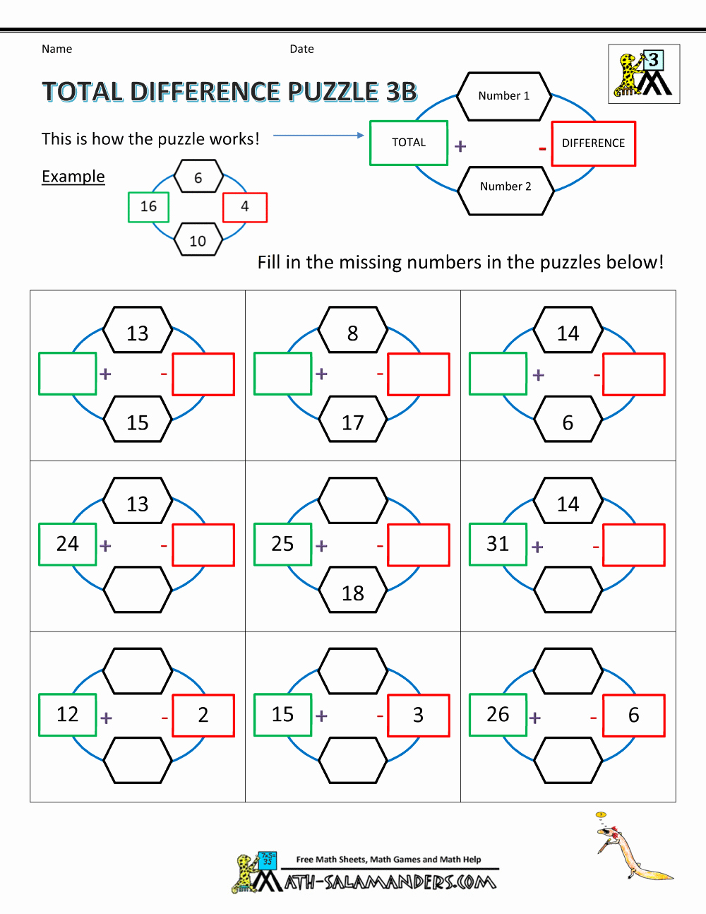 Challenge Math Worksheets New Math Puzzle Worksheets 3rd Grade