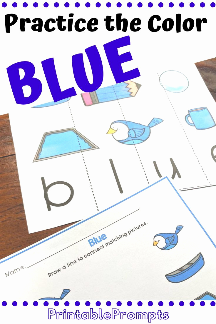 Color Blue Worksheets for Preschool Fresh Color Blue Activities