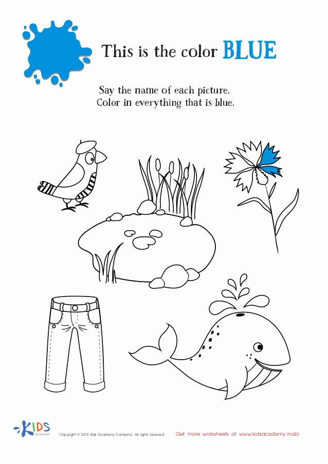 Color Blue Worksheets for Preschool Fresh Learning Color Blue for toddlers and Preschool
