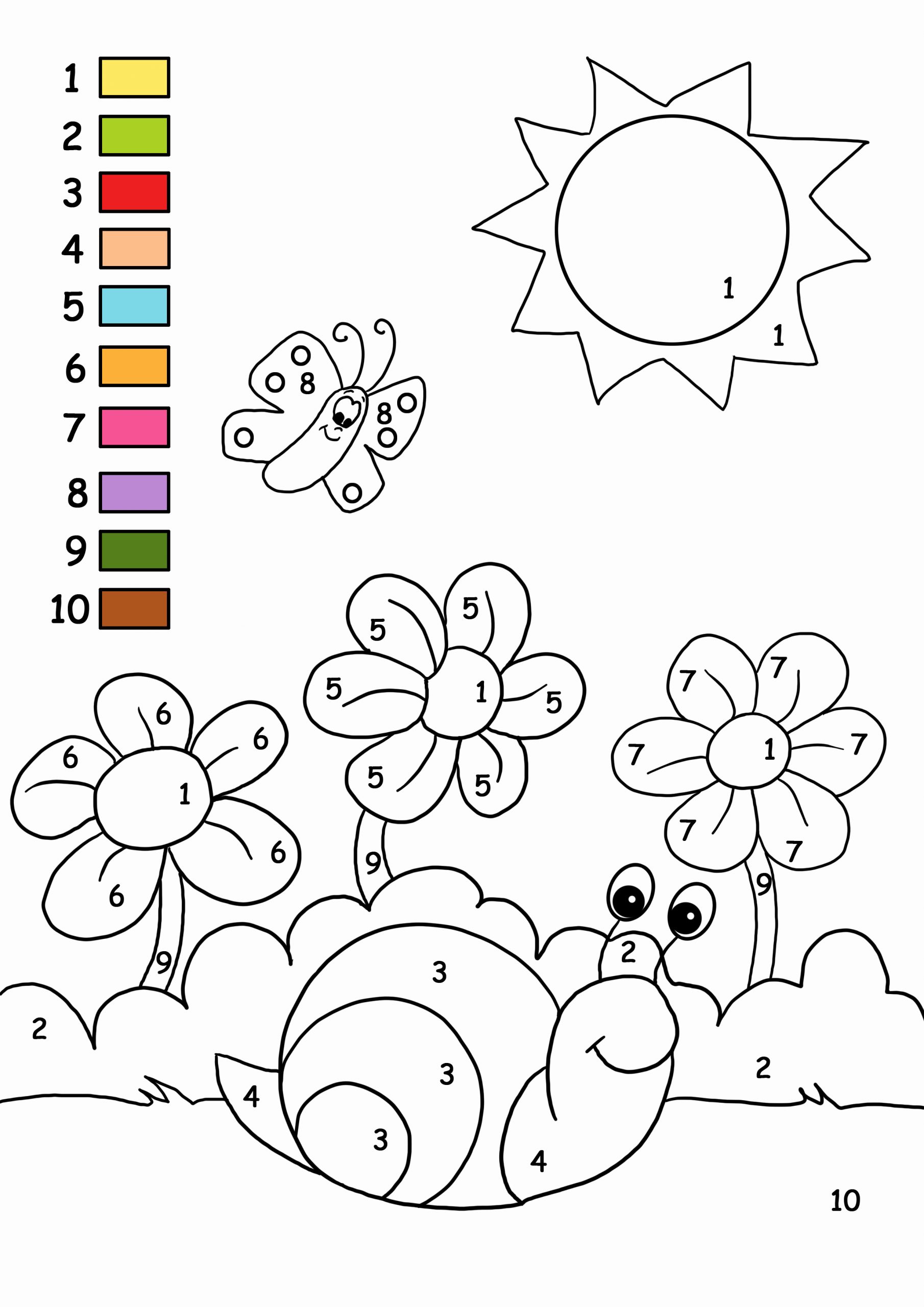 Color by Number Worksheets Kindergarten Fresh Spring Color by Number 10 Preschool and Homeschool