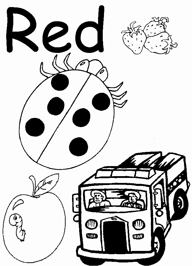 Color Red Worksheets for toddlers Unique Red Coloring Pages for Preschool