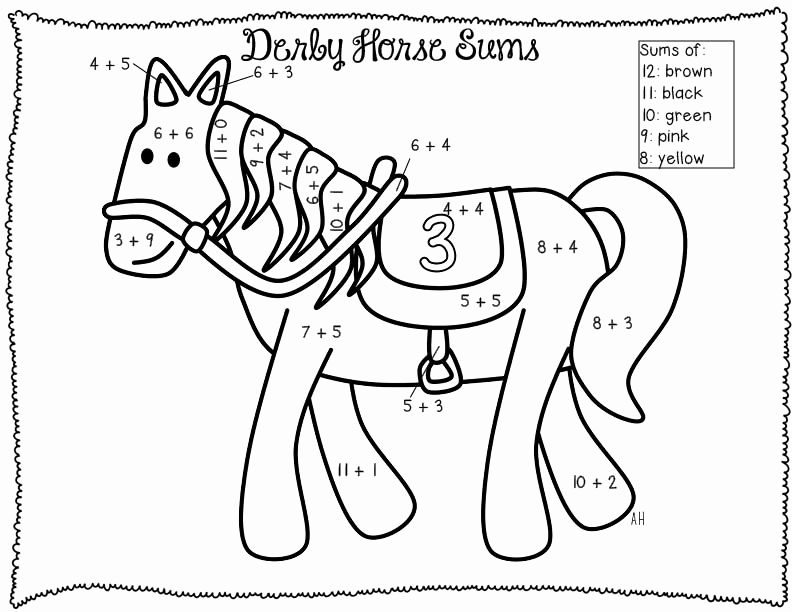 Coloring Addition Worksheet New Color by Number Addition Best Coloring Pages for Kids