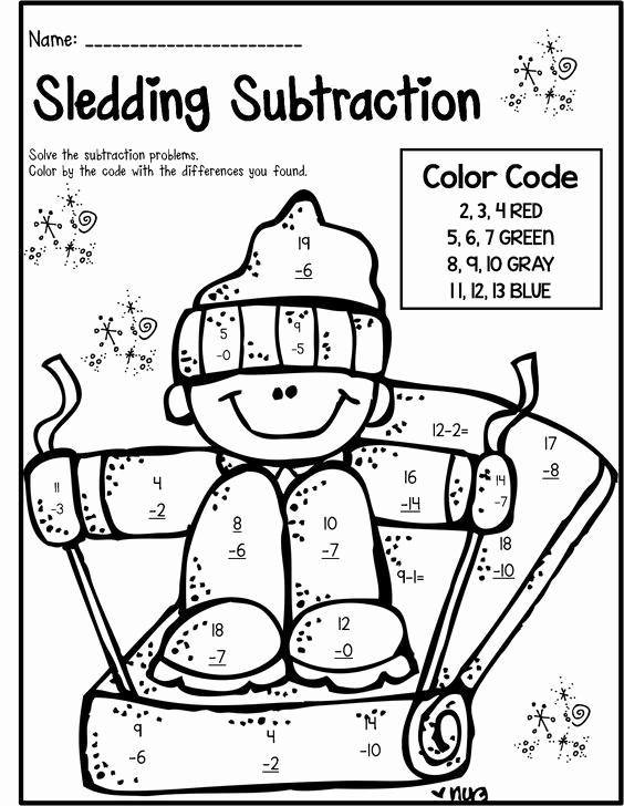 Coloring Math Worksheets 2nd Grade Luxury Winter Math &amp; Literacy Print and Go 2nd Grade Ccss