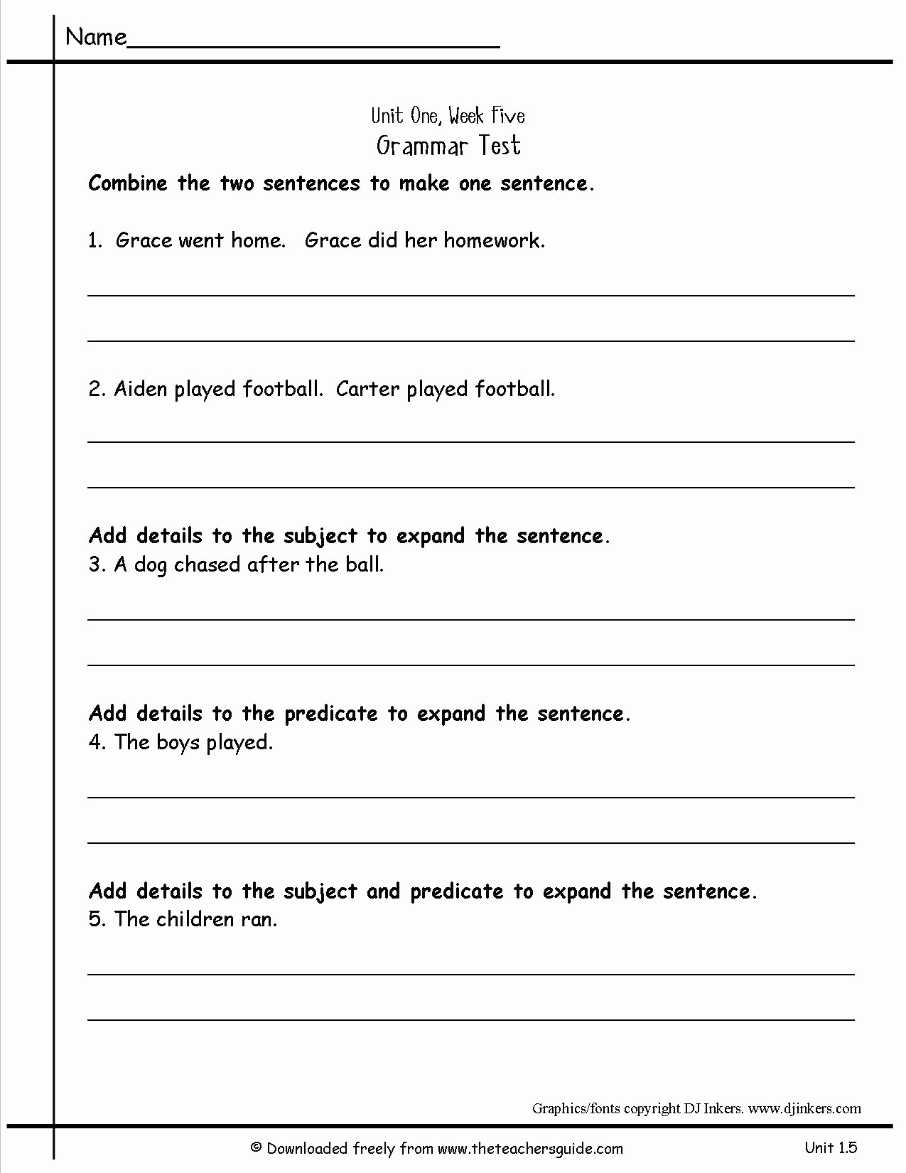 Combining Sentences Worksheets 5th Grade Awesome 20 Bining Sentences Worksheets 5th Grade
