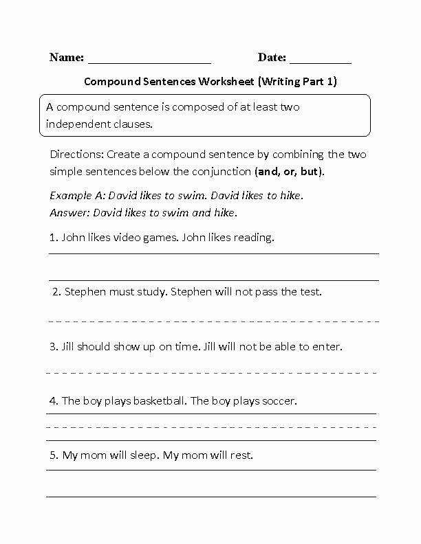 Combining Sentences Worksheets 5th Grade Luxury 25 Bining Sentences Worksheet 5th Grade
