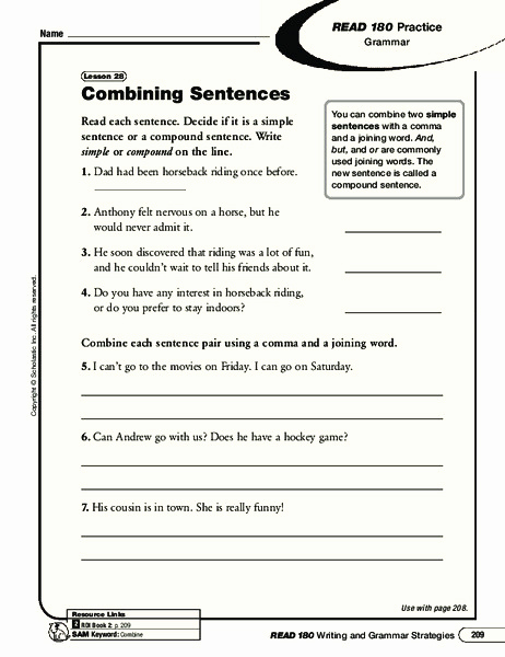 Combining Sentences Worksheets 5th Grade New 20 Bining Sentences Worksheet 5th Grade