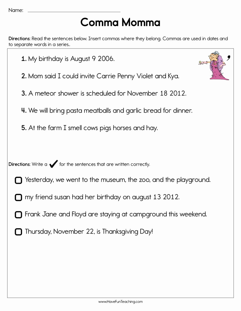 Comma Worksheets High School Pdf Luxury Using Mas Correctly Worksheet Worksheet List