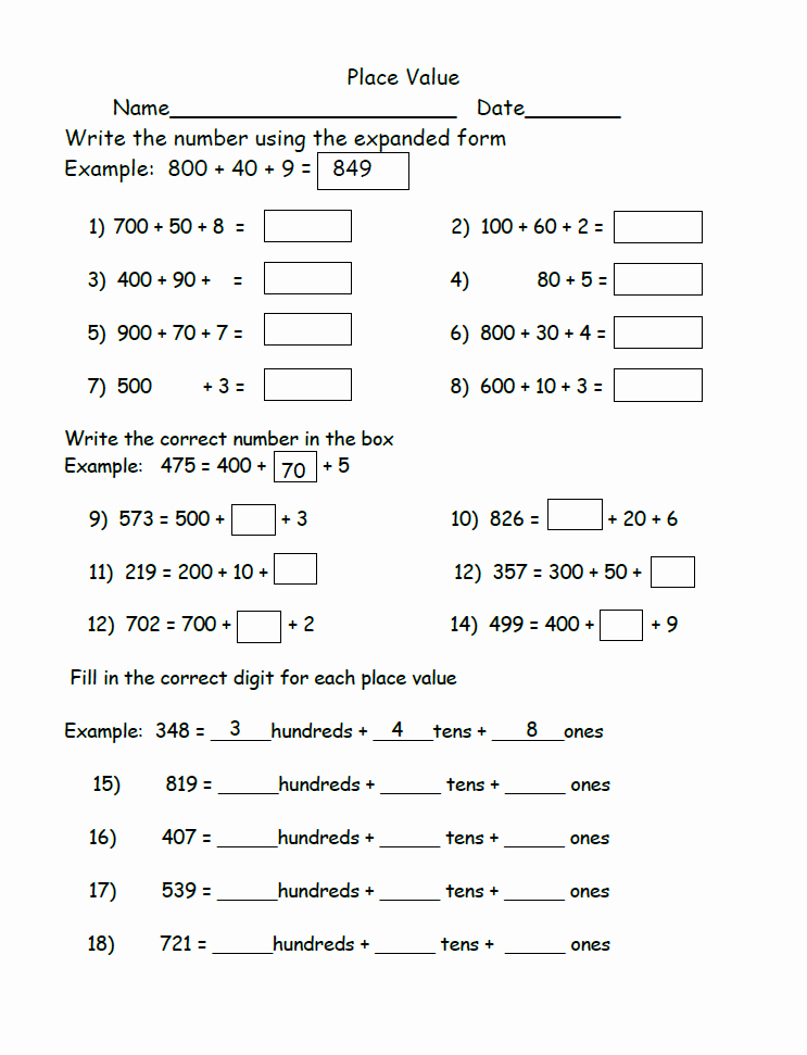 Common Core Worksheets Place Value Luxury Mon Core Worksheets for 2nd Grade at Moncore4kids