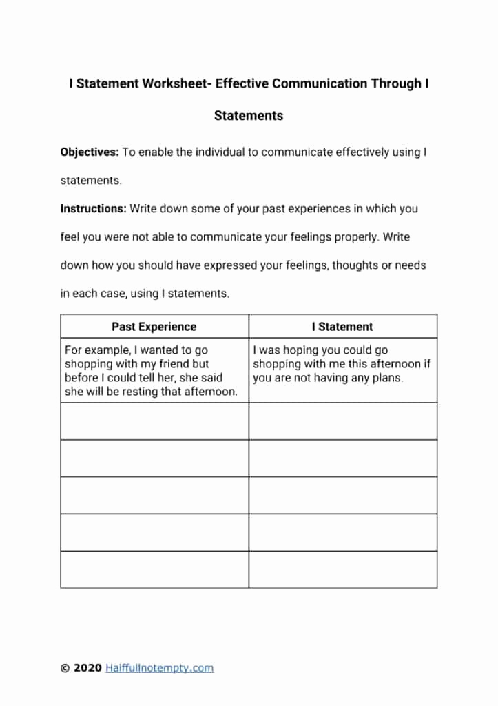 Communication Worksheets for Adults New 30 Effective Munication Worksheets Adults