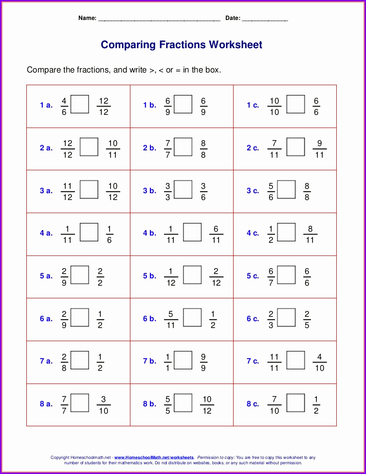 Comparing Fractions Third Grade Worksheet Awesome 3rd Grade ordering Fractions Worksheet Pdf Worksheet