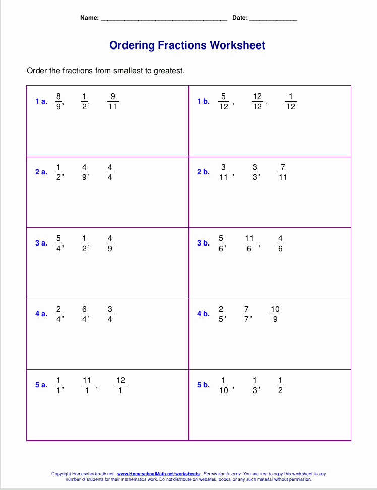 Comparing Fractions Third Grade Worksheet Lovely 3rd Grade Fraction Worksheets