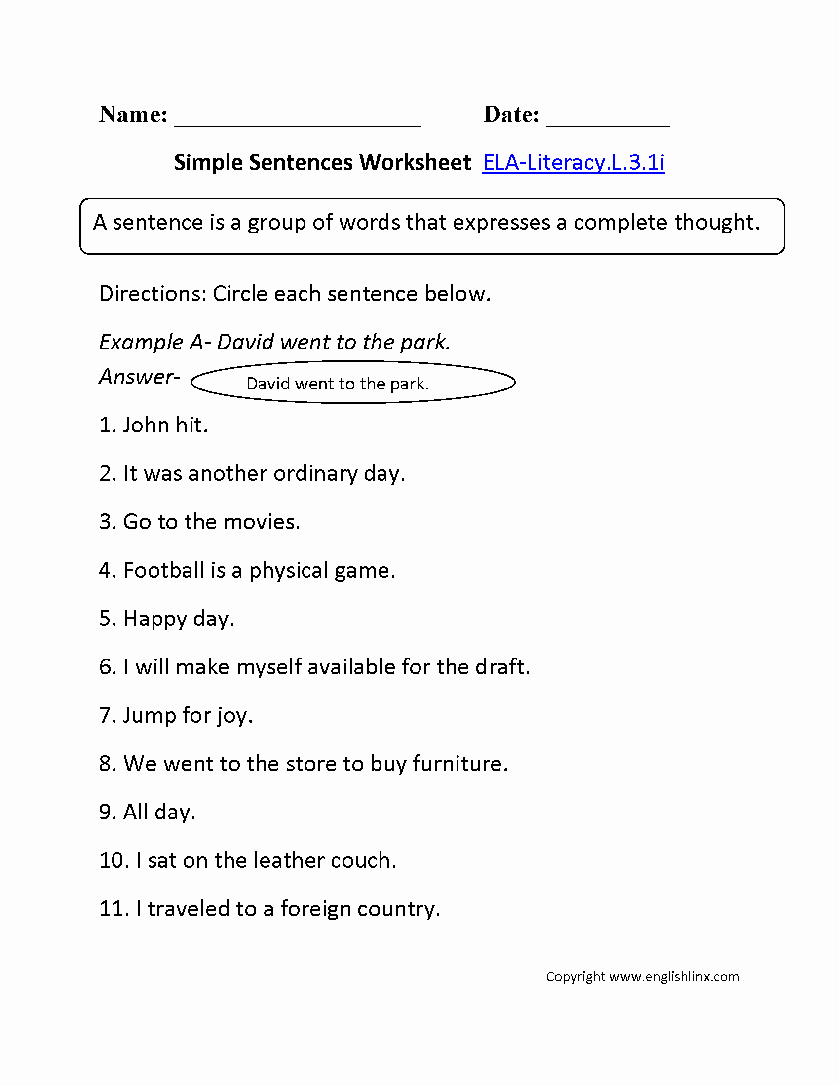 Complex Sentence Worksheets 3rd Grade Beautiful 3rd Grade Mon Core