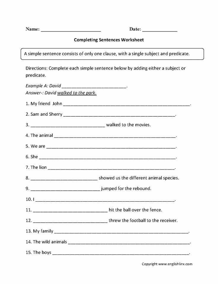 Complex Sentence Worksheets 4th Grade Awesome 11 4th Grade Sentence Structure Worksheets