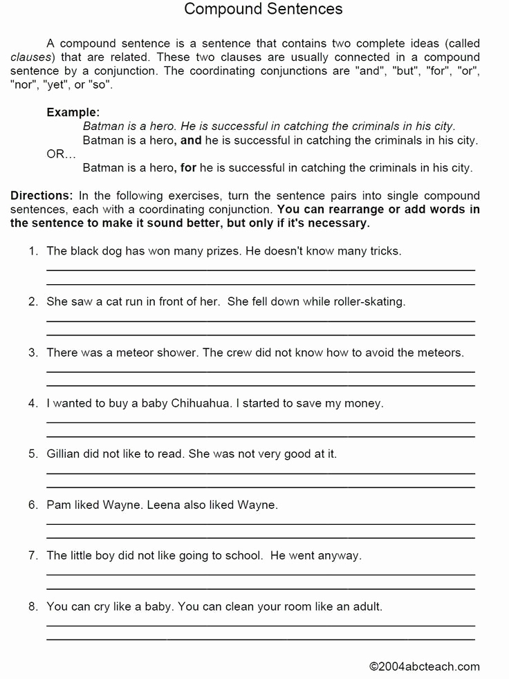 Complex Sentence Worksheets 4th Grade Awesome Plete Sentence Worksheets 4th Grade Pin by Melinda