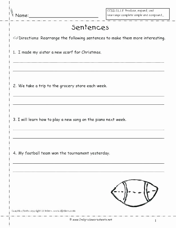Complex Sentence Worksheets 4th Grade Elegant Plete Sentences Worksheets 4th Grade Grade Grammar