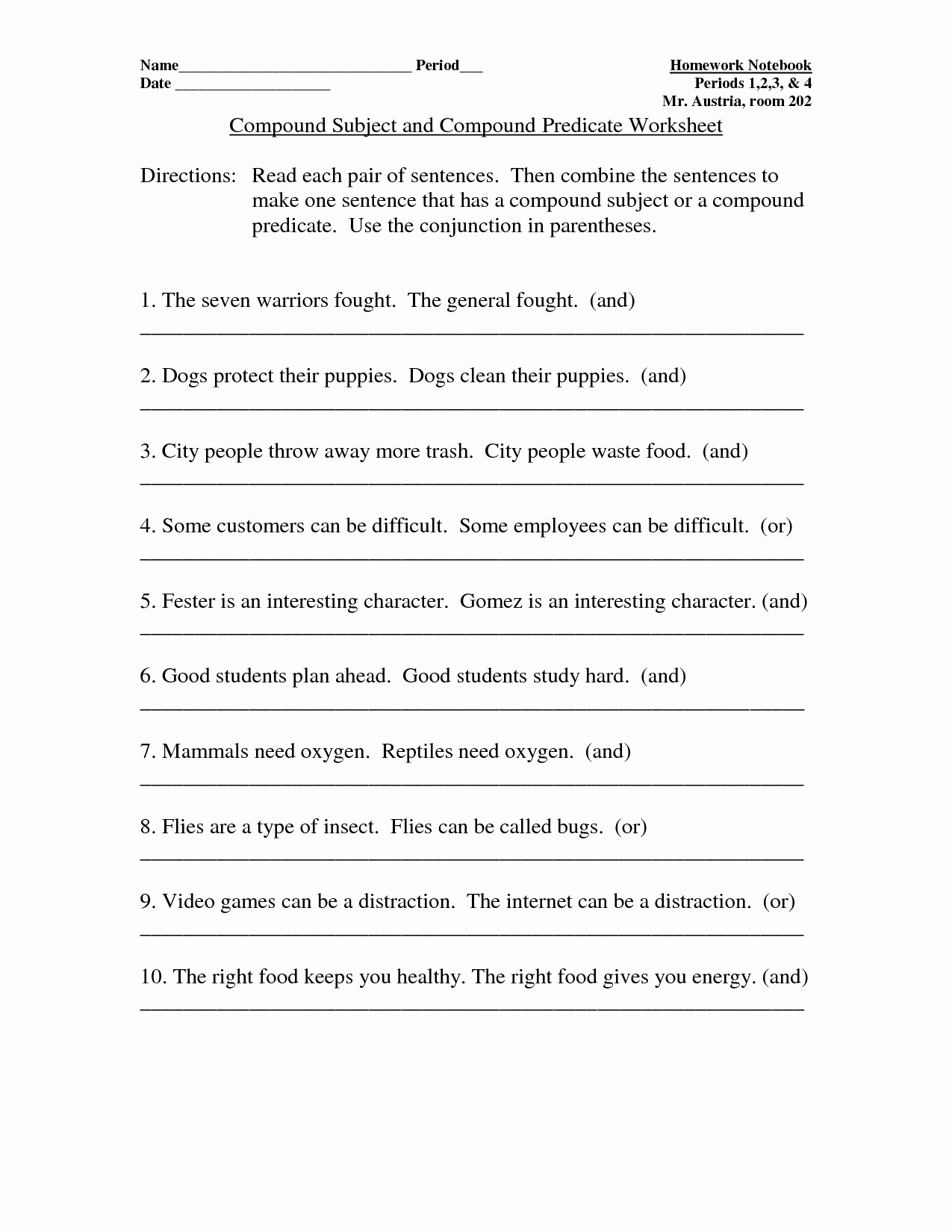 Complex Sentence Worksheets 4th Grade Lovely Subject Predicate Worksheet 4th Grade Pdf English