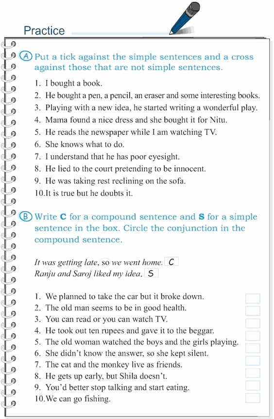 Complex Sentences Worksheets with Answers Lovely Pin On Customize Design Worksheet Line