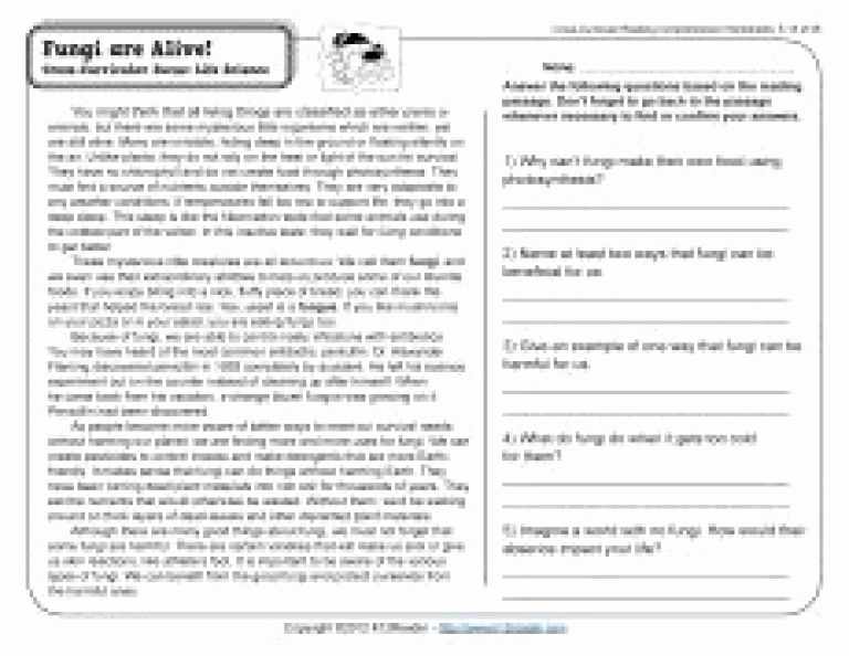 Comprehension Worksheets 6th Grade Awesome Free Printable Reading Prehension Worksheet for 6th