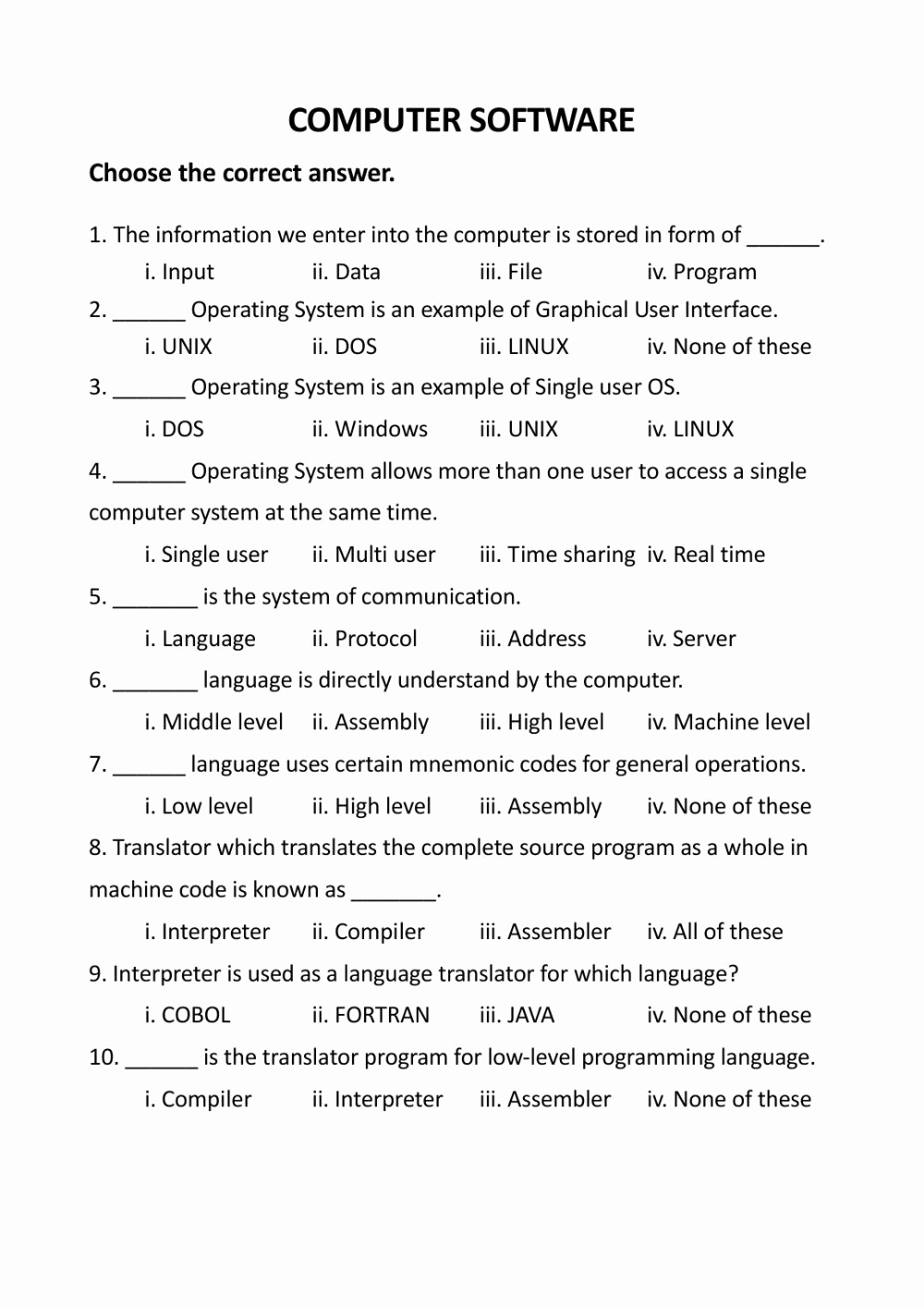 Computer Worksheets for Middle School Unique 20 Puter Worksheets for Middle School
