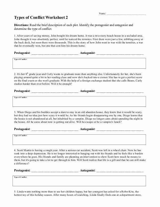 Conflict Worksheets Pdf Luxury 5 Types Conflict Styles Spesial 5