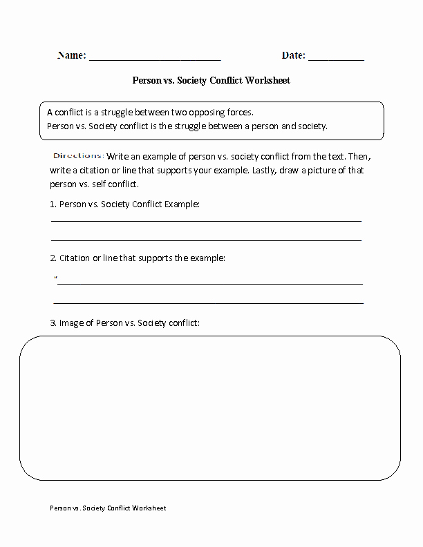 Conflict Worksheets Pdf New Englishlinx