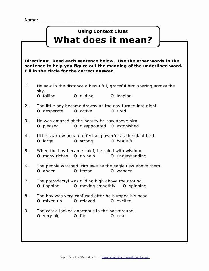 Context Clues 5th Grade Worksheets Best Of Related Image