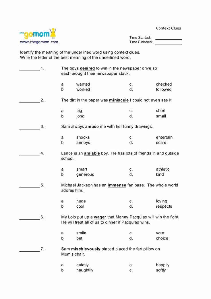 Context Clues Worksheets 1st Grade Best Of Free 1st Grade Language Arts Worksheets 1st
