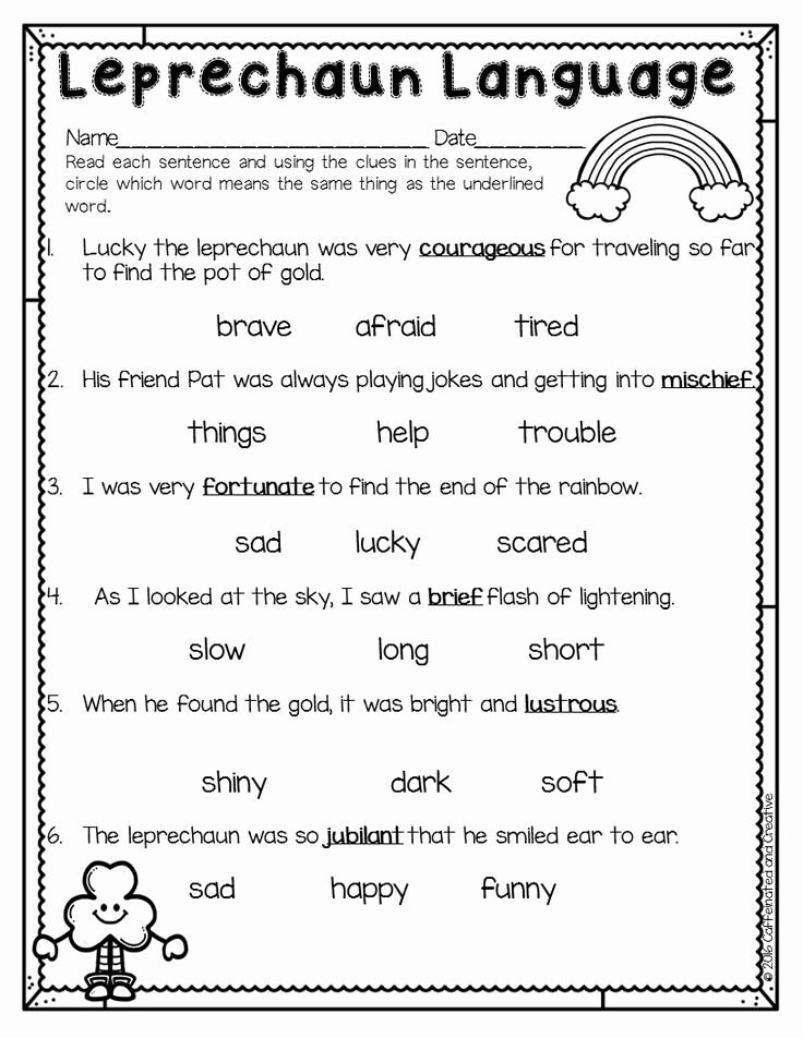 Context Clues Worksheets 1st Grade Unique Spring Into Spring