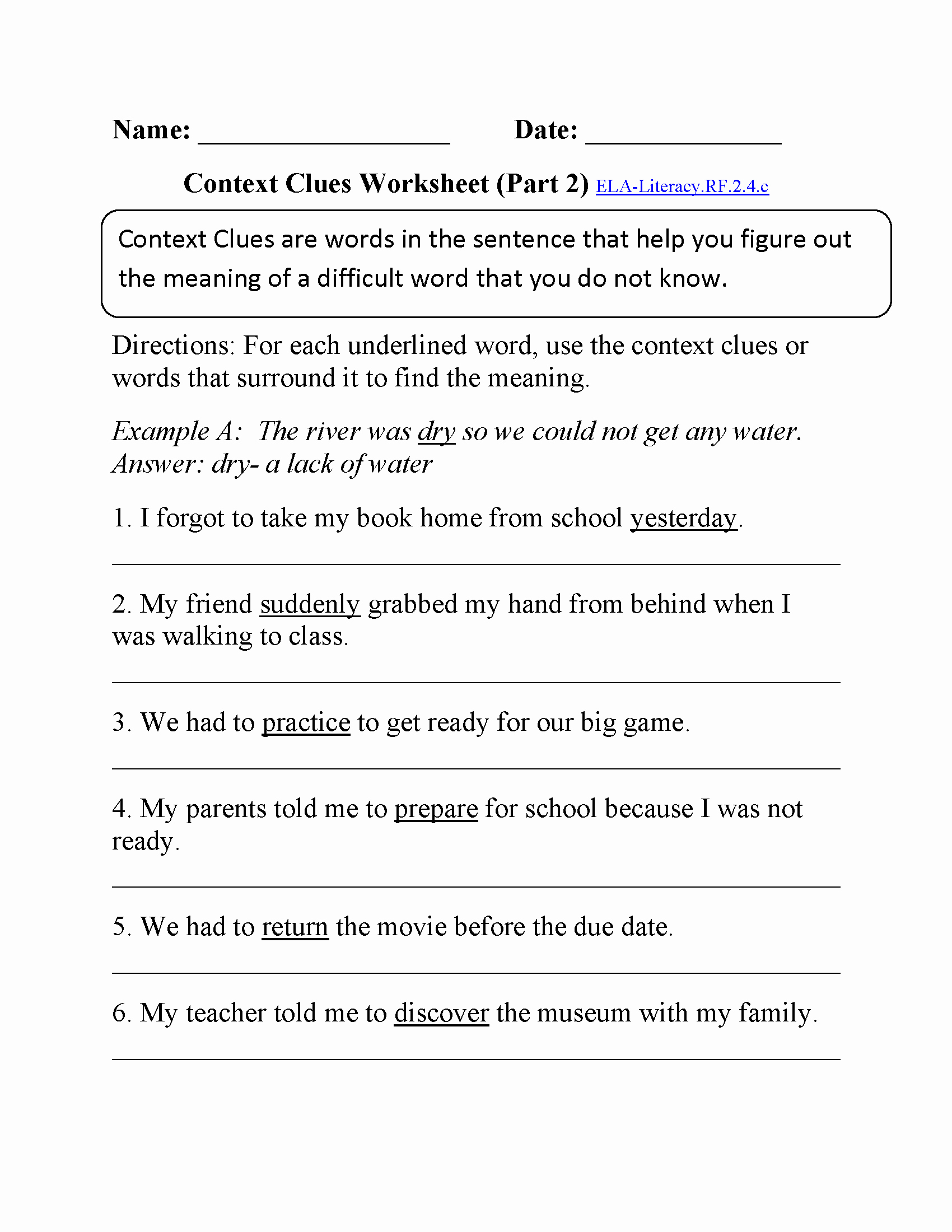Context Clues Worksheets Second Grade Elegant 2nd Grade Mon Core