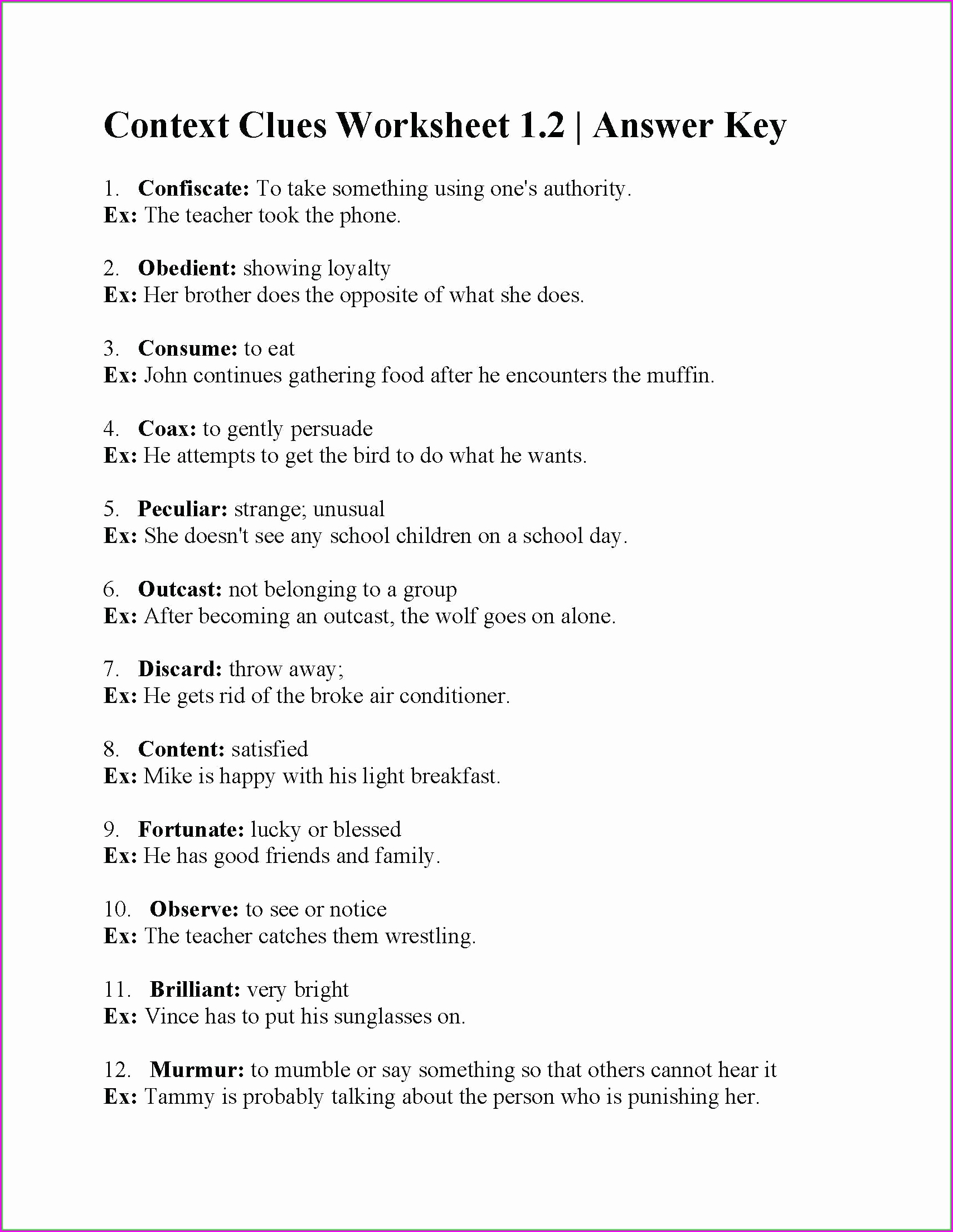 Context Clues Worksheets Second Grade Inspirational Word Meaning In Context Worksheets 2nd Grade Worksheet