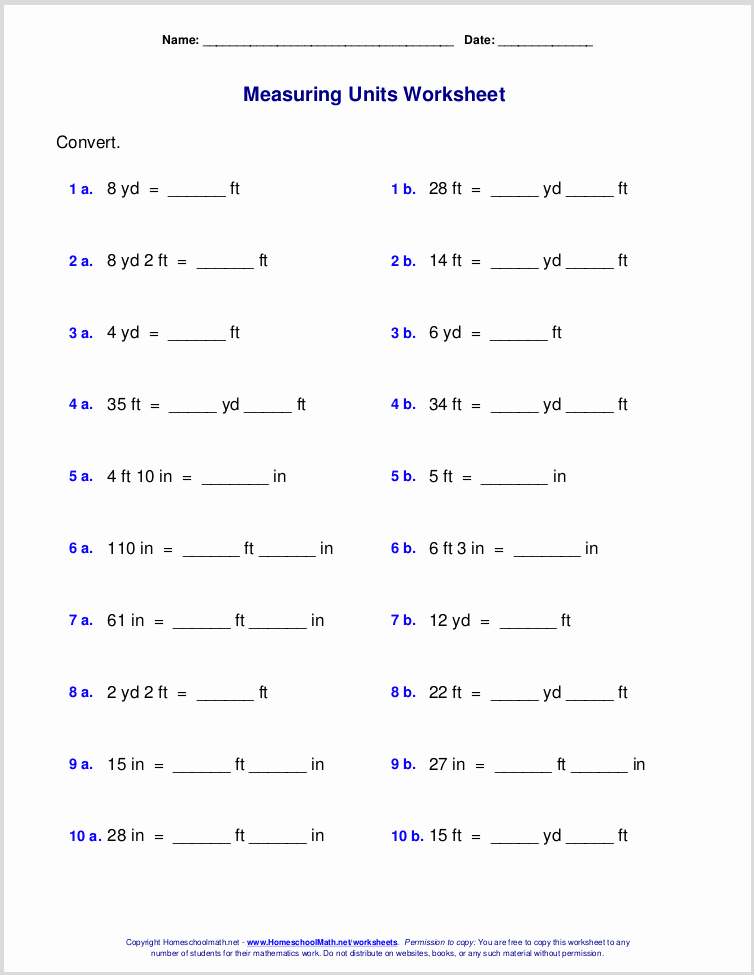 Conversion Worksheets 5th Grade Beautiful Free Grade 5 Measuring Worksheets