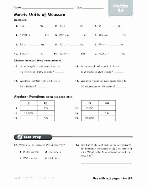 Conversion Worksheets 5th Grade Best Of 5th Grade Metric Conversion Worksheets Time Conversion