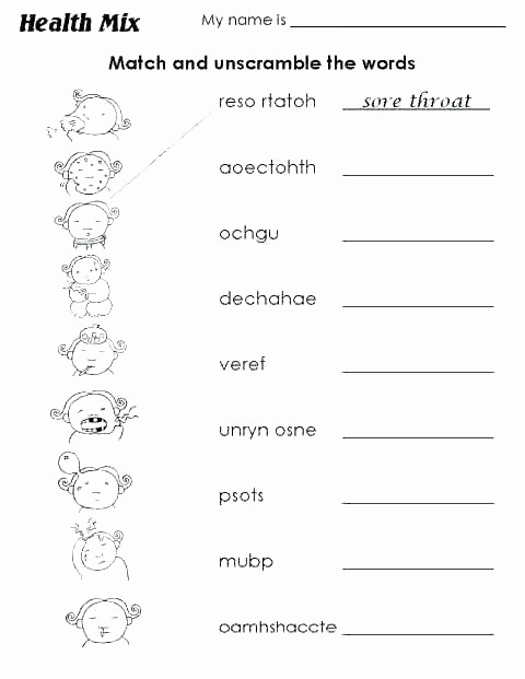 Cooking Worksheets for Middle School Inspirational Middle School Health Worksheets Pdf Healthy Food Health