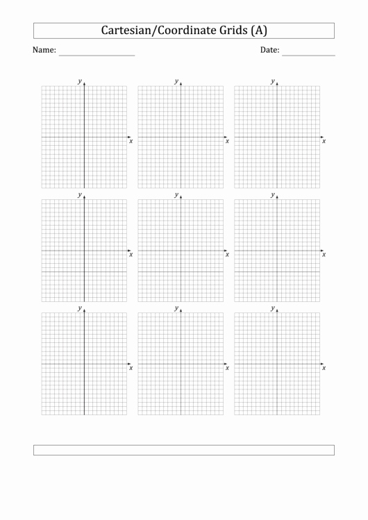 Coordinate Grid Worksheets Pdf New 9 Per Page Cartesian Coordinate Grids with No Scale