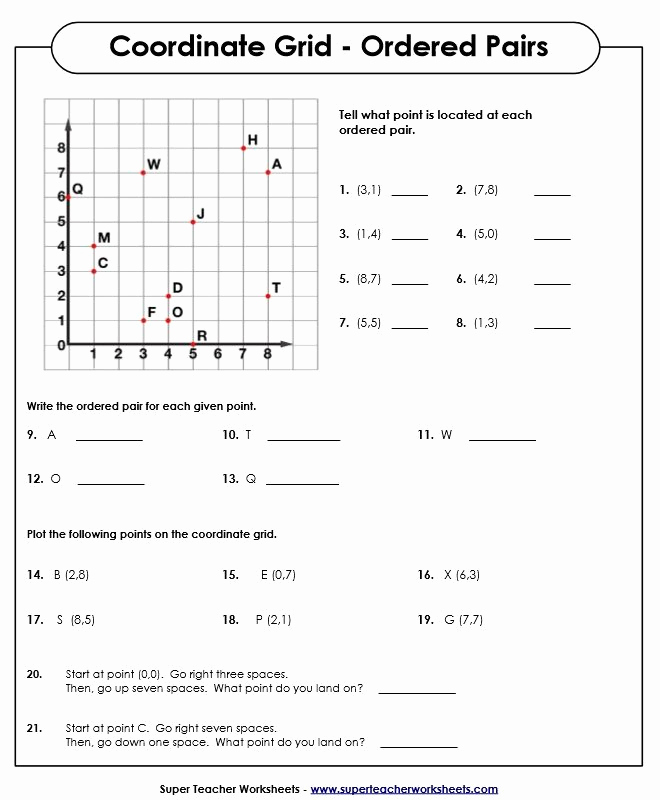 Coordinate Grids Worksheets 5th Grade Lovely Coordinate Grid ordered Pairs