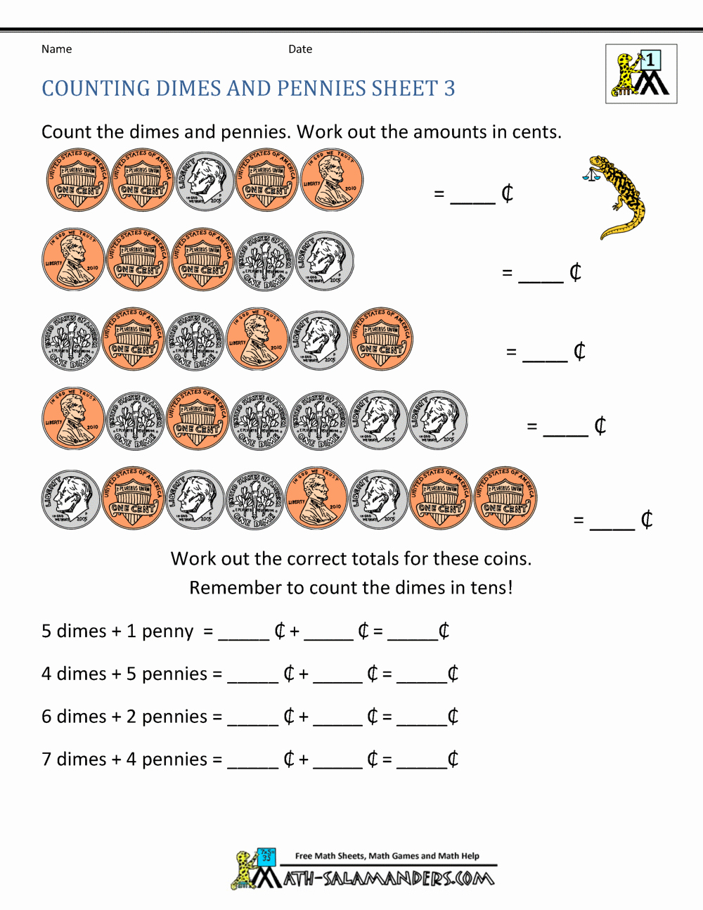Counting Coins Worksheets First Grade New Counting Money Worksheets 1st Grade