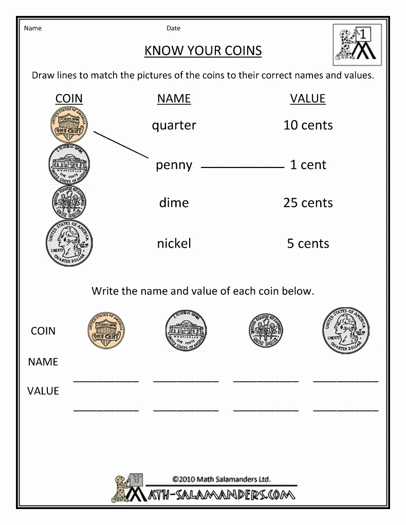 Counting Coins Worksheets First Grade Unique New 245 First Grade Counting Money Worksheets Free
