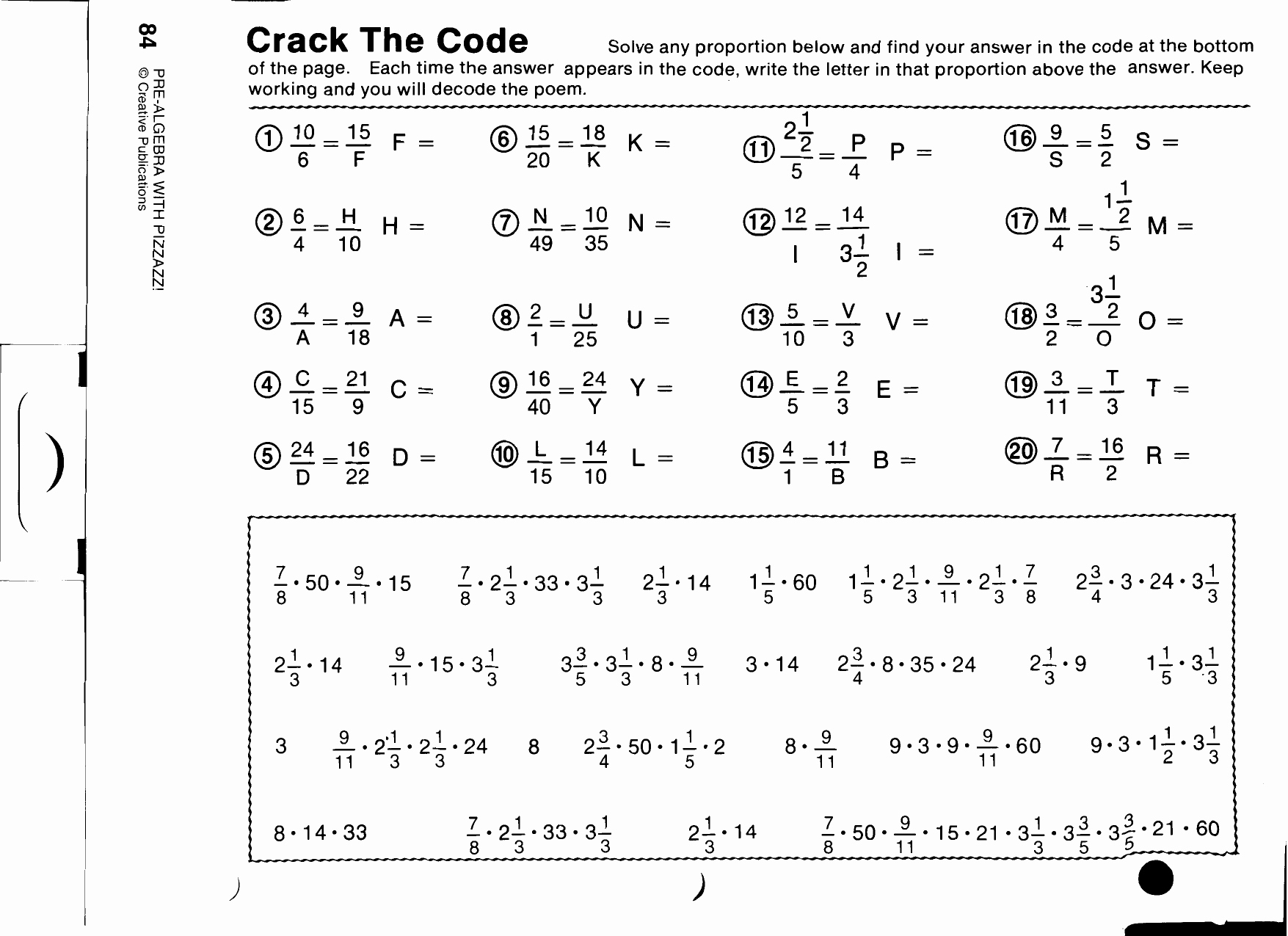 Cracking the Code Math Worksheets Awesome Crack the Code Math Worksheet