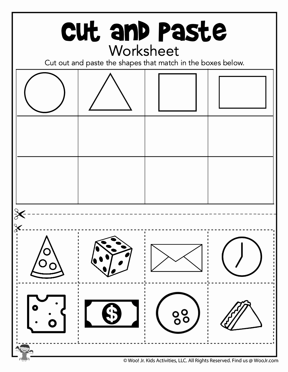 Cut and Paste Worksheets Free New Cut and Paste Shape sorting Worksheet